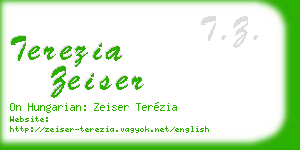 terezia zeiser business card